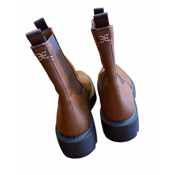 Sam Edelman Laguna Chelsea Winter Waterproof Leather Boots Tawny Brown Womens 9 - Picture 5 of 8